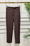 3955 Bel Arkası Lastikli Kalem Pantolon Kahve