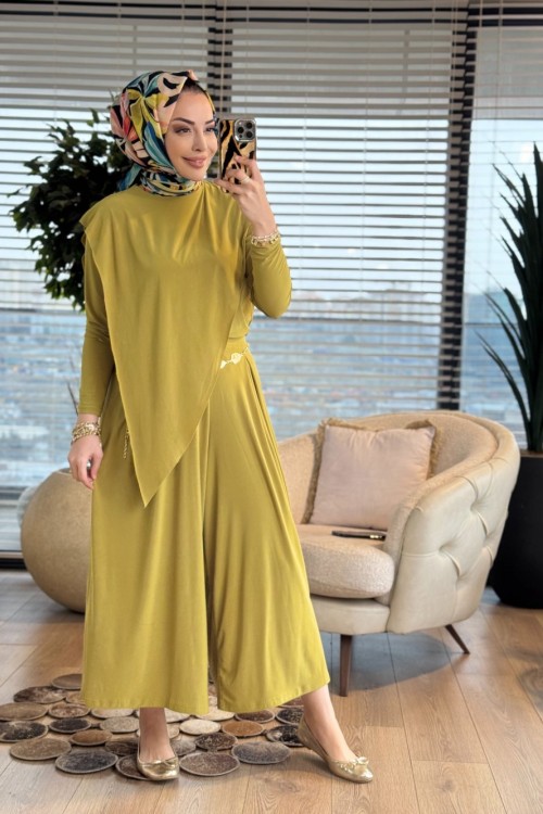 4214 İrem Asimetrik Takım Yağ Yeşili