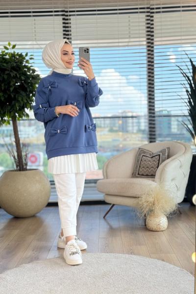 4285 Fiyonk Bluz İndigo