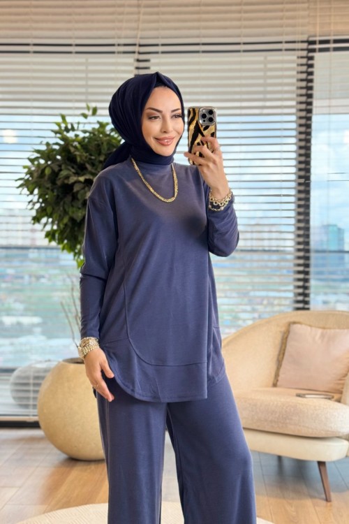 4424 İpek Penye Modal Takım Lacivert