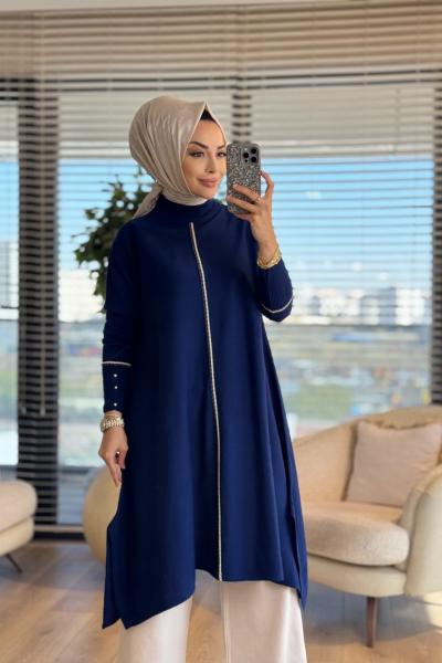 5865 Sırma Triko Panço Lacivert