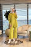 7016 Vanezia Fitilli Triko Pantolonlu Takım Yağ Yeşili