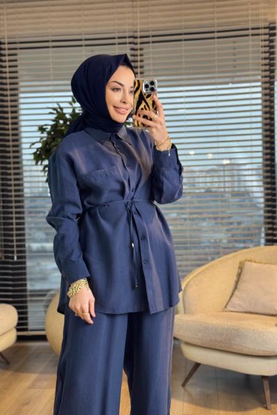 7370 Sol Göğüs Tek Cepli Takım Lacivert