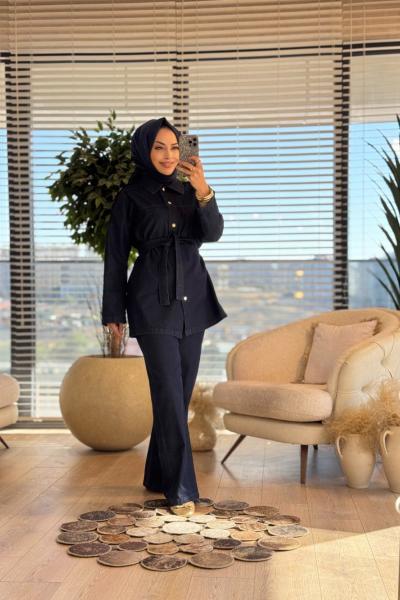 7410 Kot Omuzu Apoletli Takım Lacivert