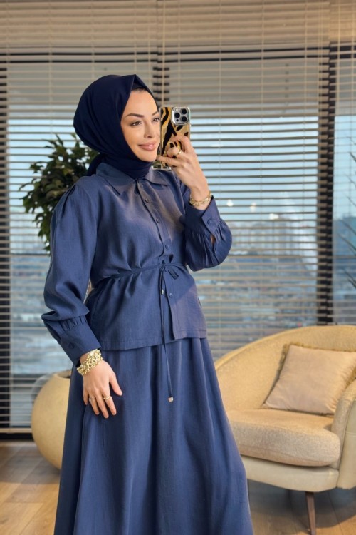 7477 Klasik Takım Lacivert