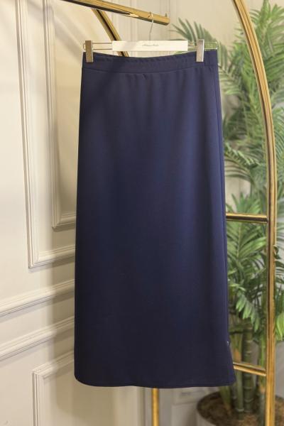 792 Krep Lastikli Kalem Etek Lacivert