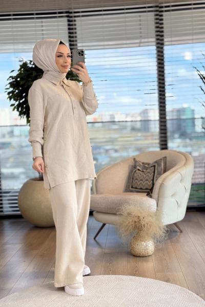 8513 Yandan Düğmeli Takım Taş