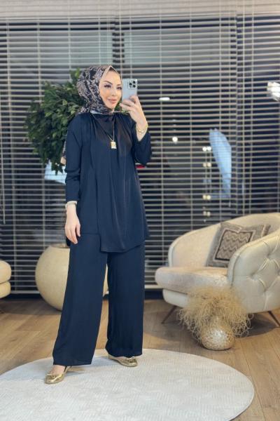 8515 Önü Parçalı Takım Siyah