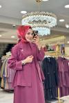 9804 Kolsuz Elbise Ceket 2li Takım Bordo