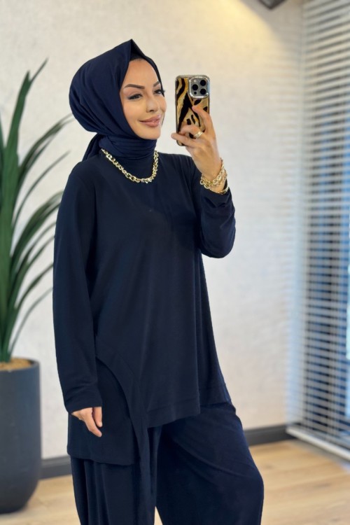 HWN9092 Lavin Şalvarlı Takım Lacivert