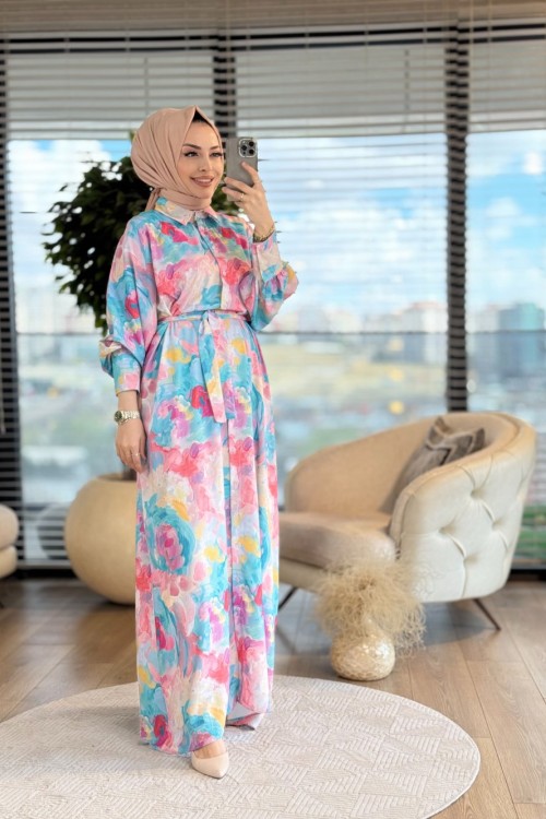 MRW1348 April Elbise Fuşya