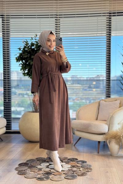 MRW1592 Broş Elbise Açık Kahve