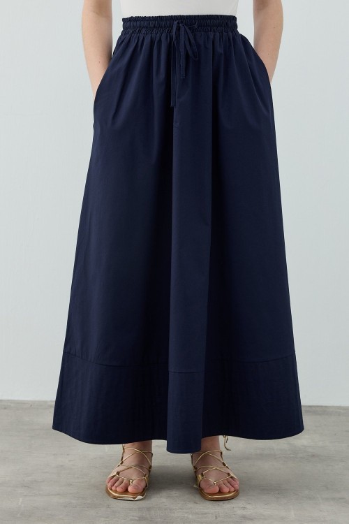 MRW1631 New Poplin Etek Lacivert