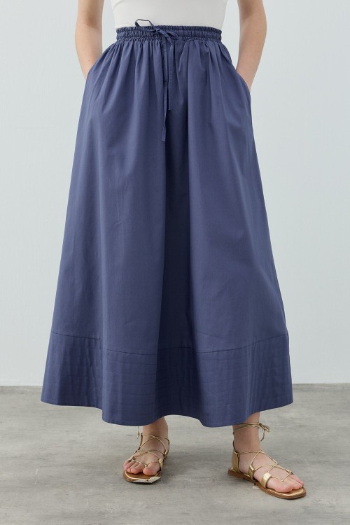 MRW1631 New Poplin Etek İndigo