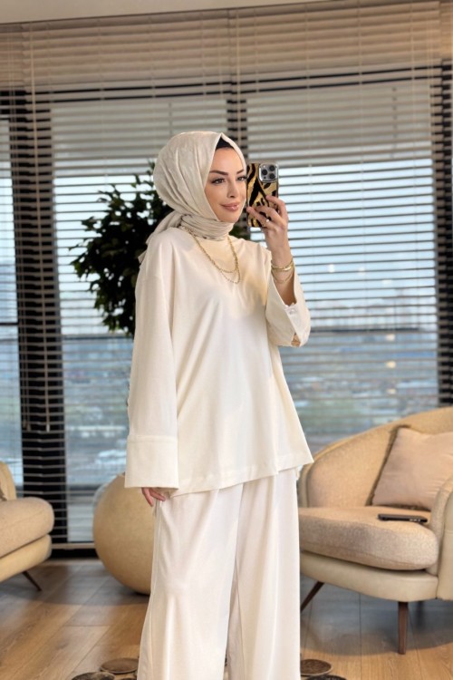 MRW1646 Modal Comfy Takım Ekru