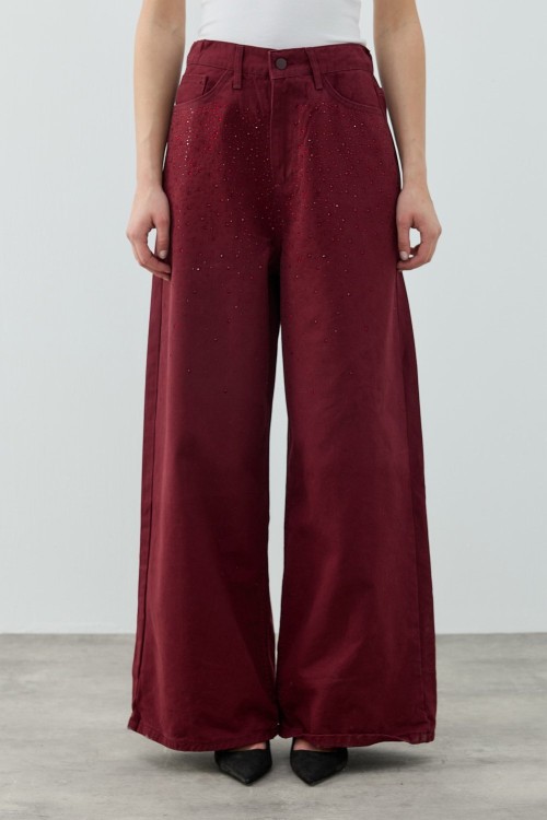 MRW1770 Very Shiny Denim Pantolon Bordo