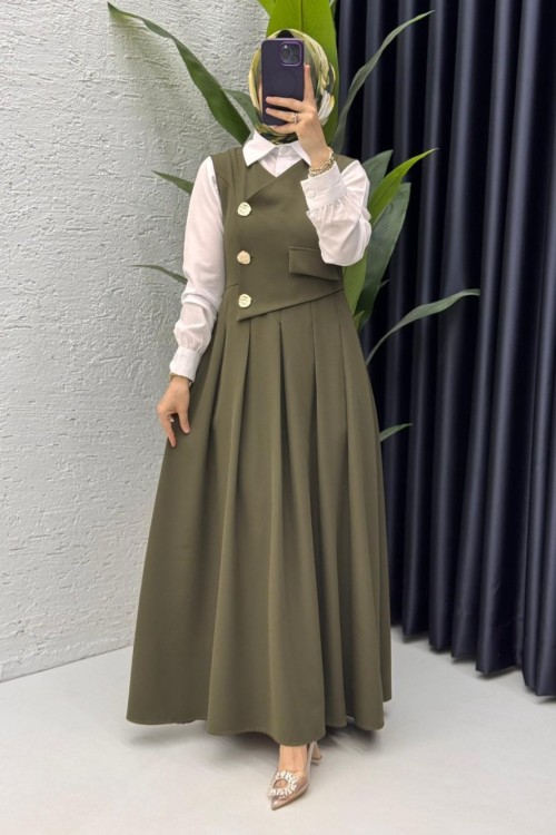 Afitap Jile Tesettür Giyim Haki