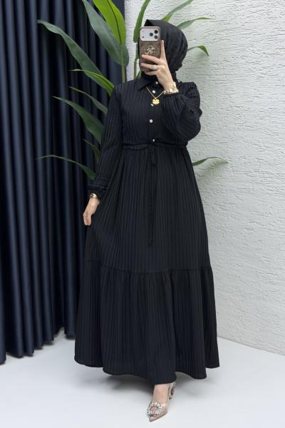 Ahenk Elbise Tesettür Giyim Siyah