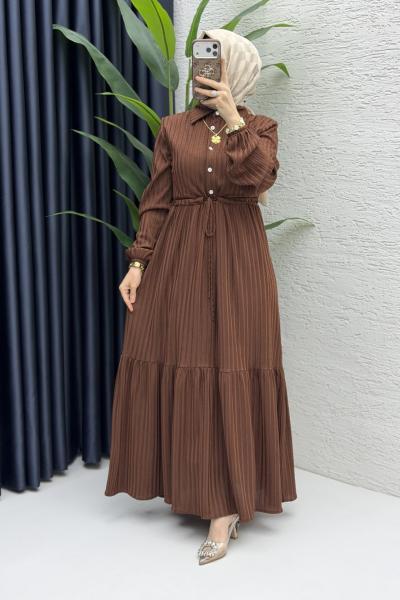 Ahenk Elbise Tesettür Giyim Kahve