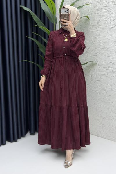 Ahenk Elbise Tesettür Giyim Bordo