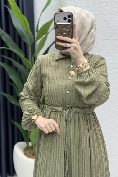 Ahenk Elbise Tesettür Giyim Çağla Yeşili