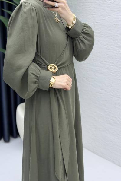 Ayliz Elbise Tesettür Giyim Haki