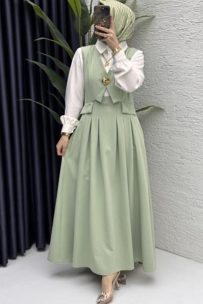 Ayperi Jile Tesettür Giyim  Çağla Yeşil