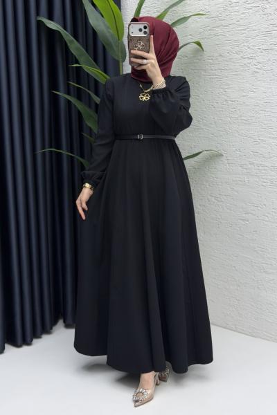 Belkıs Elbise Tesettür Giyim  Siyah
