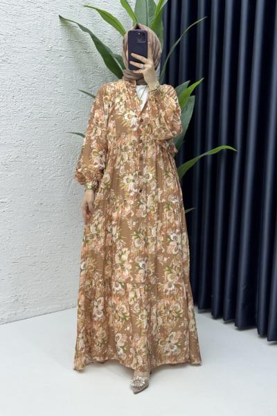 Beste Elbise Tesettür Giyim Kahverengi