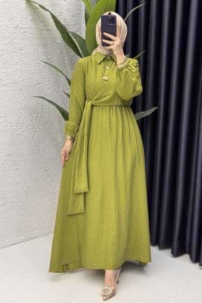 Bukre Elbise Yağ Yeşili
