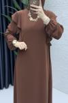 Canan Elbise Tesettür Giyim  Kahve