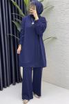 Çımalı Takım Tesettür Giyim  Lacivert