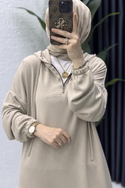 Dilay Takım Tesettür Giyim  Taş Rengi