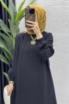 Ecmel Elbise Tesettür Giyim  Siyah
