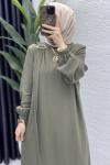Ecmel Elbise Tesettür Giyim  Haki