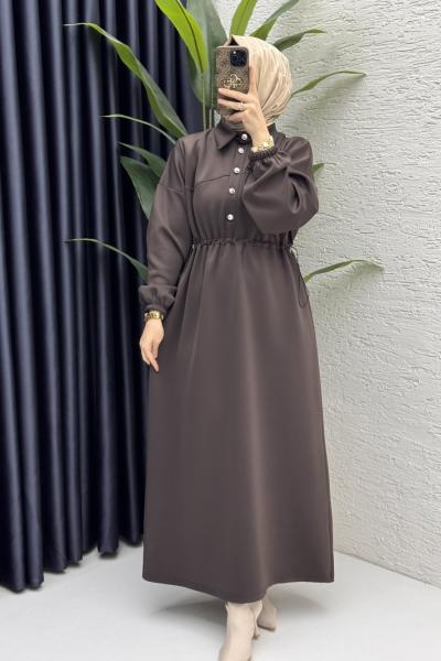 Esma Elbise Tesettür Giyim  Kahve