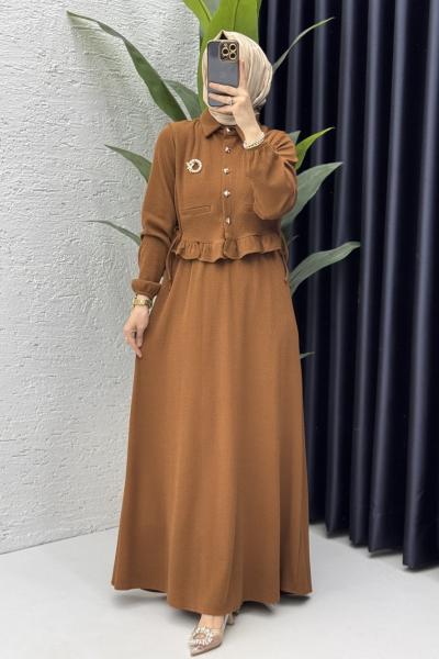 Feriha Elbise Tesettür Giyim  Kiremit