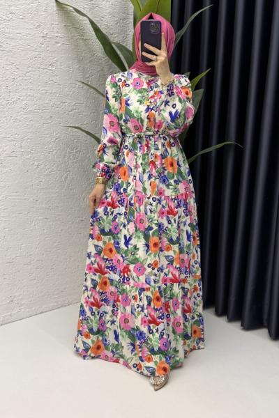 Fidan Elbise Tesettür Giyim Pembe