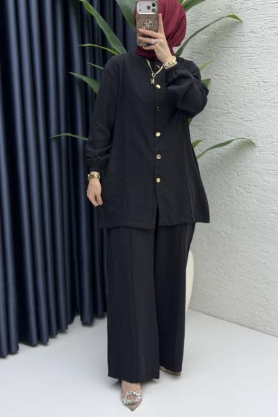 Firuze Pantolon Takım Siyah