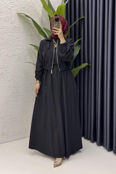 Gökçe Elbise Tesettür Giyim  Siyah