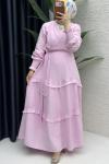 Hafsa Elbise Tesettür Giyim Pembe