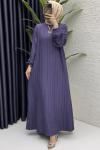 Hare Elbise Tesettür Giyim  Mor