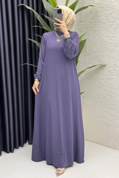 İdil Elbise Tesettür Giyim  Mor