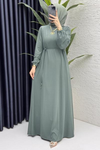 İdil Elbise Tesettür Giyim  Çağla Yeşil