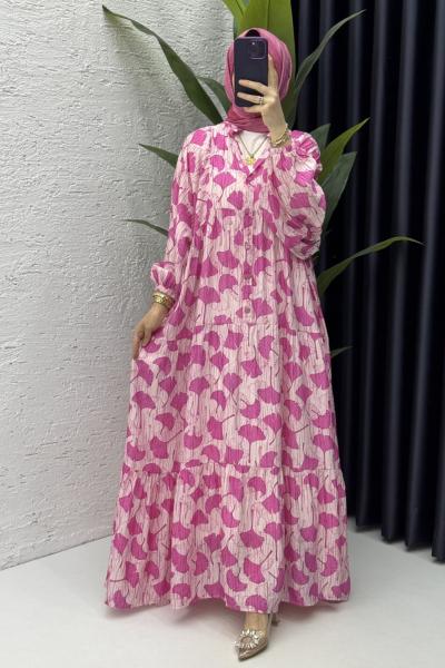 İnci Elbise Tesettür Giyim Pembe