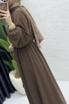 Jülide Elbise Tesettür Giyim  Kahve
