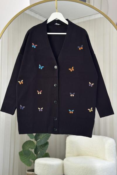 Kelebek Hırka Siyah