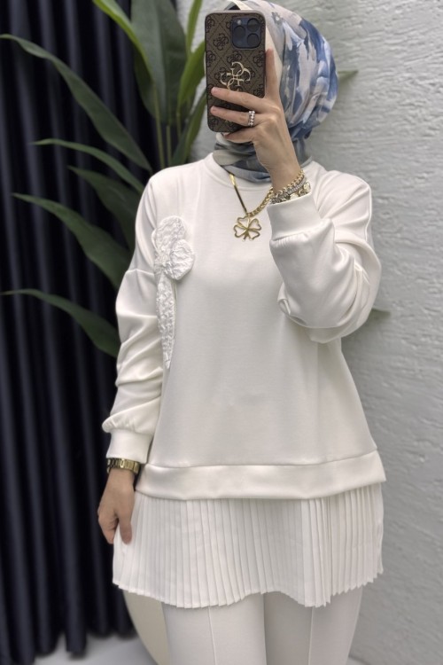 Lâl Takım Tesettür Giyim  Ekru