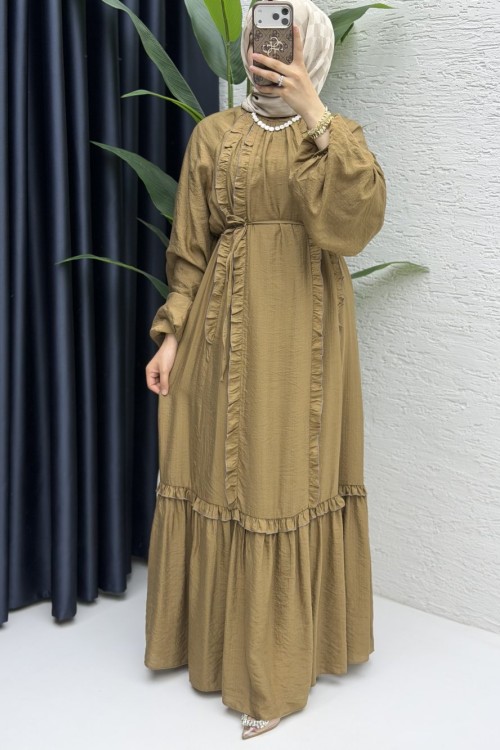 Lady Elbise Tesettür Giyim Latte