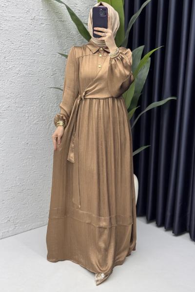 Lalim Elbise Tesettür Giyim Camel